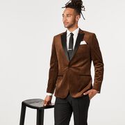 Mens Brown Velvet Tuxedo Jacket